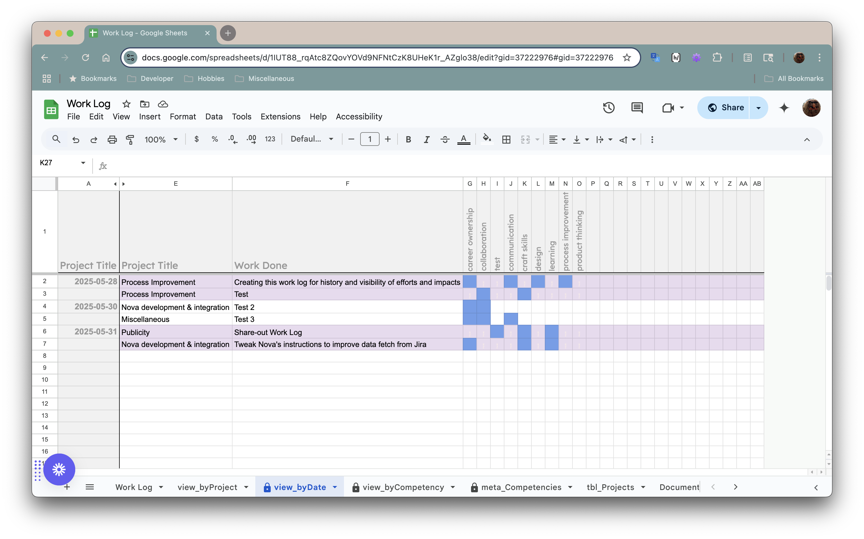 A screen capture showing the view-by-date page (click to enlarge)